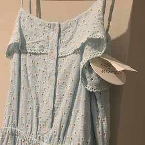 Lost + Wander Light Blue Sleeveless Maxi Dress